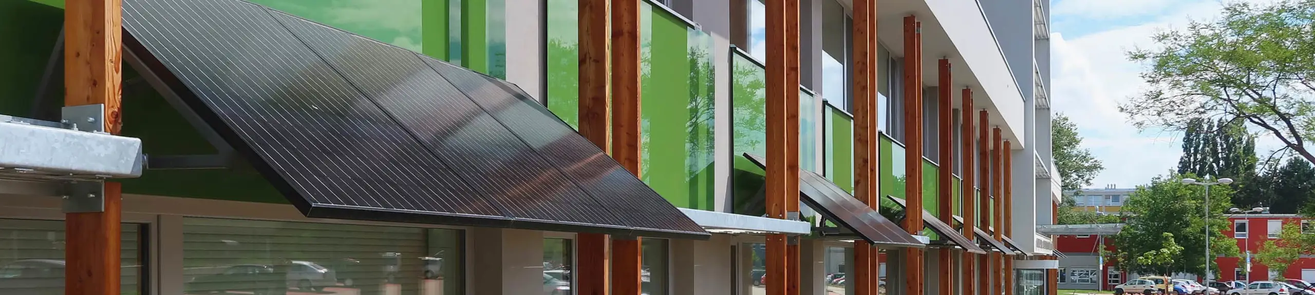 solar panels on a building solar panels on a building