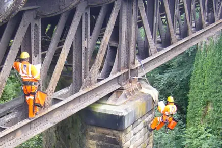 Inspecting A Rail Bridge Inspecting A Rail Bridge