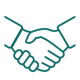 an icon of two hands shaking an icon of two hands shaking