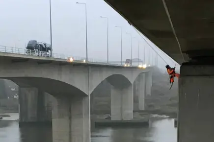 Inspecting A Highways Bridge Inspecting A Highways Bridge
