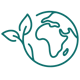 an icon of the earth with a leaf growing from it an icon of the earth with a leaf growing from it